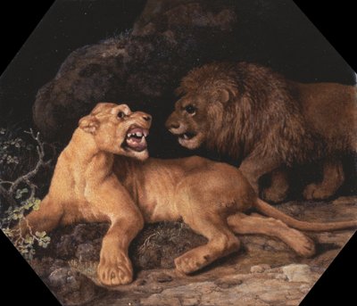Leone e leonessa da George Stubbs